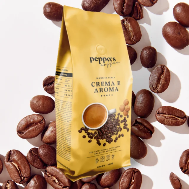 High Italian Quality 1 kg 100% Arabica Aromatic Whole Coffee Beans Italian Espresso For Home