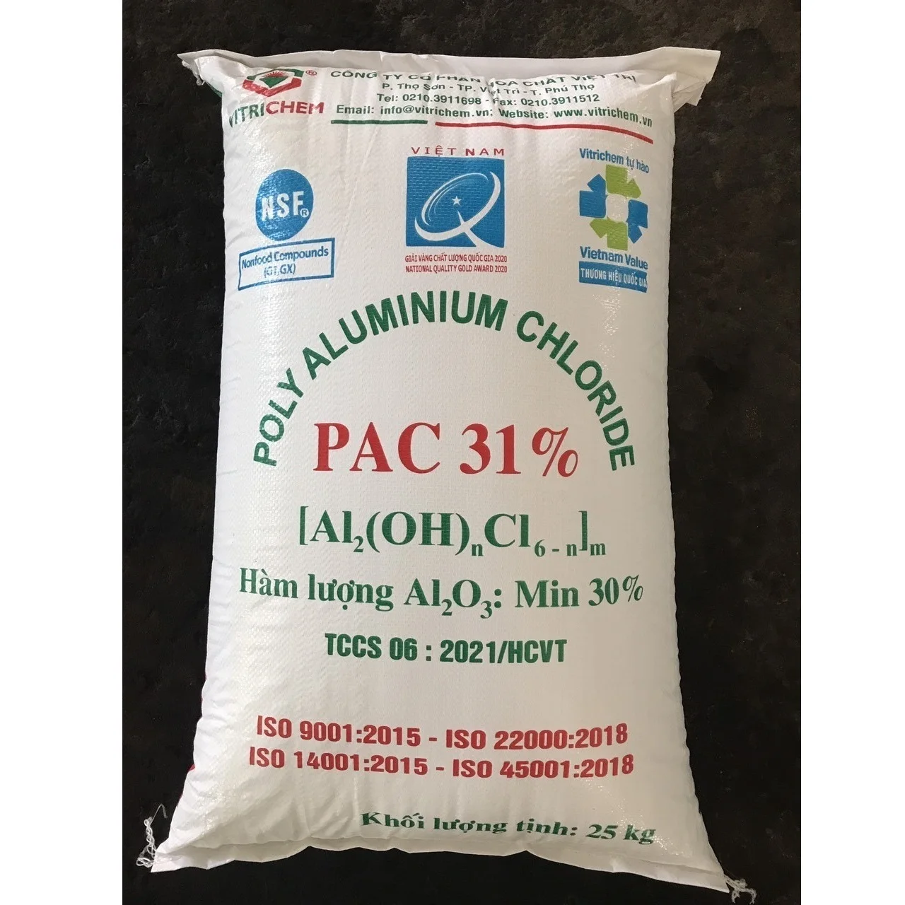 Highly Effective Coagulant Industrial Soluable Water Treatment High Quality Poly Aluminum Chloride 31% from Viet Nam