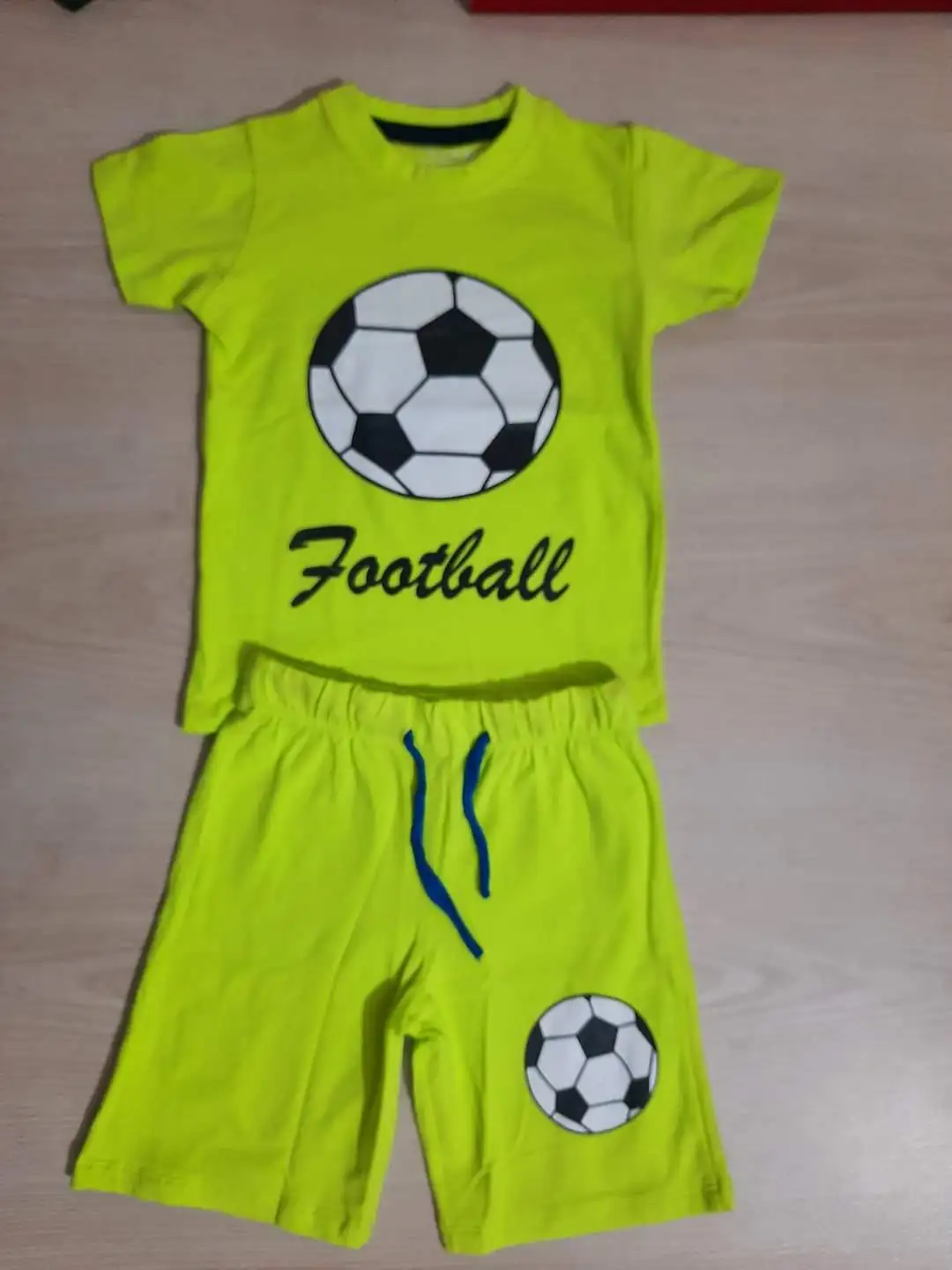 New Design High Quality Custom Printing T shirt And Short Pants 2pcs Set Kids Baby Boys Clothes From Bangladesh