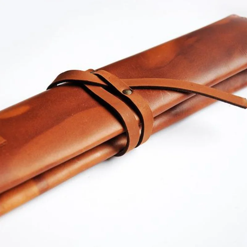 Leather Chef Knife Case, High Quality Durable Knife Pouch, Leather Knife Rolling Case