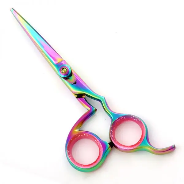 Professional Hair Cutting Scissors German Stainless Steel Multi Color Titanium Coating Shears, Razor Shears Used In Hair Salons
