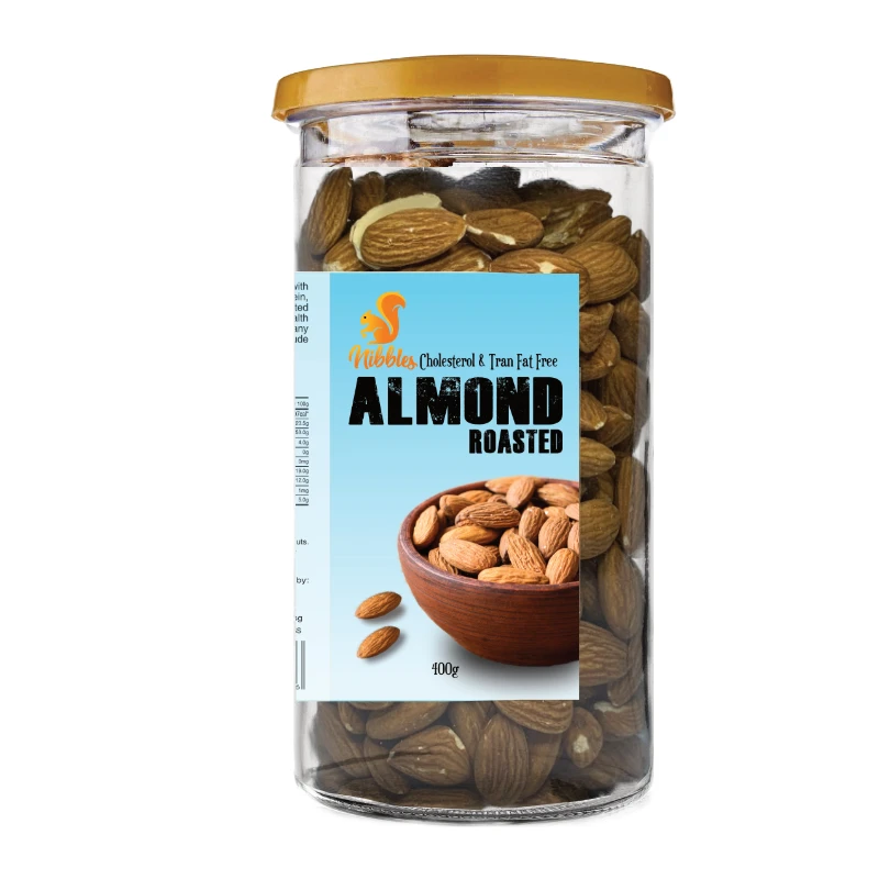 California Almond Almond 400g Common Dried Air Tight Seal Nibbles Premium Roasted Almond Nuts In Canister