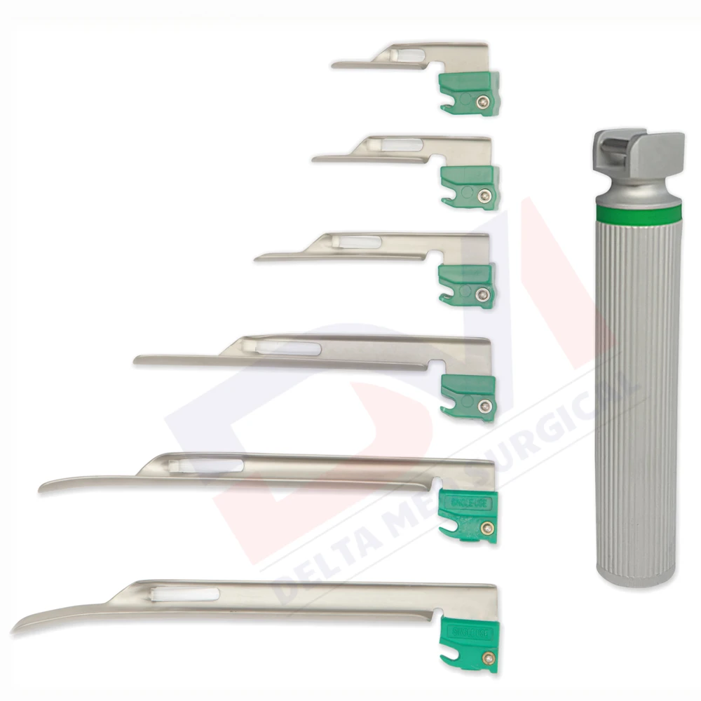 Plastic single use laryngoscope blades and Single use Miller and Macintosh plastic laryngoscope blades