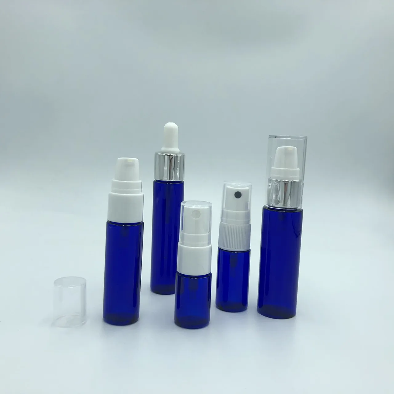 PETG pump sprayer bottle Plastic blue essence Bottle