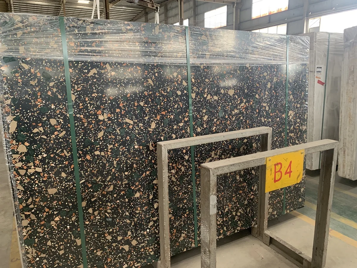 Terrazzo panels outdoor garden terrazzo table floor application with factory price