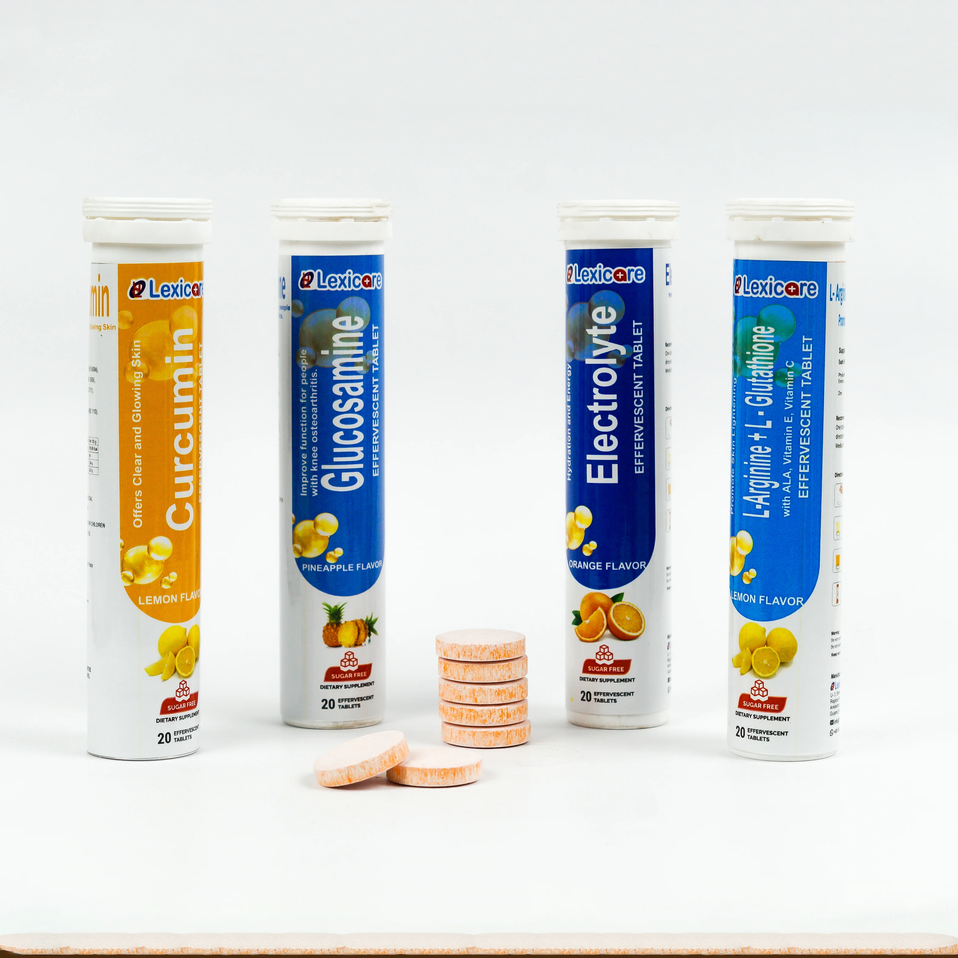 Glucosamine Chondroitin MSM Vitamina C Effervescent Tablet Support Bone Density Supplement For Back Knees Hands