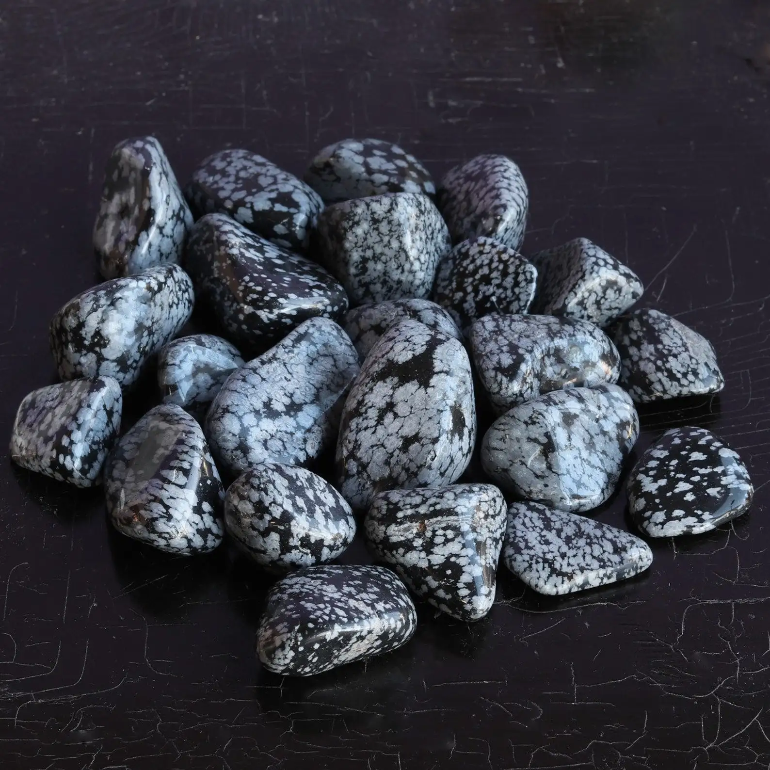 Best quality Snowflake Obsidian Tumbled Stone  Healing Crystal Stone Crystal Gravel Tumbled Stones For  Gifts Alfazal Agate