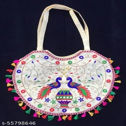 Women Handbags Gorgeous Stylish Fabric Handheld To Purchase Free Size Animal Print Attractive Colors And Designs