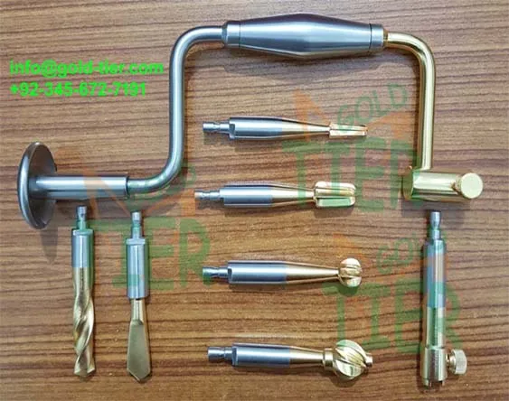 Hudson Brace Hand Drill complete set