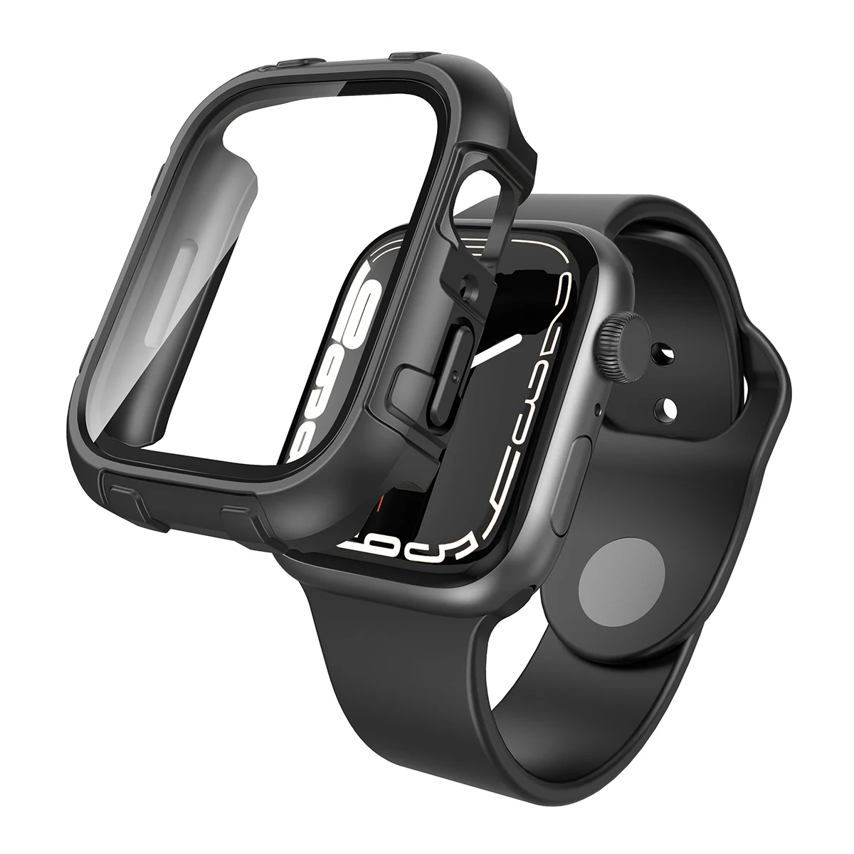 tempered glass Screen Protector Hard PC Cover for apple watch case for iWatch 7 41mm 45mm for apple watch series 7 case