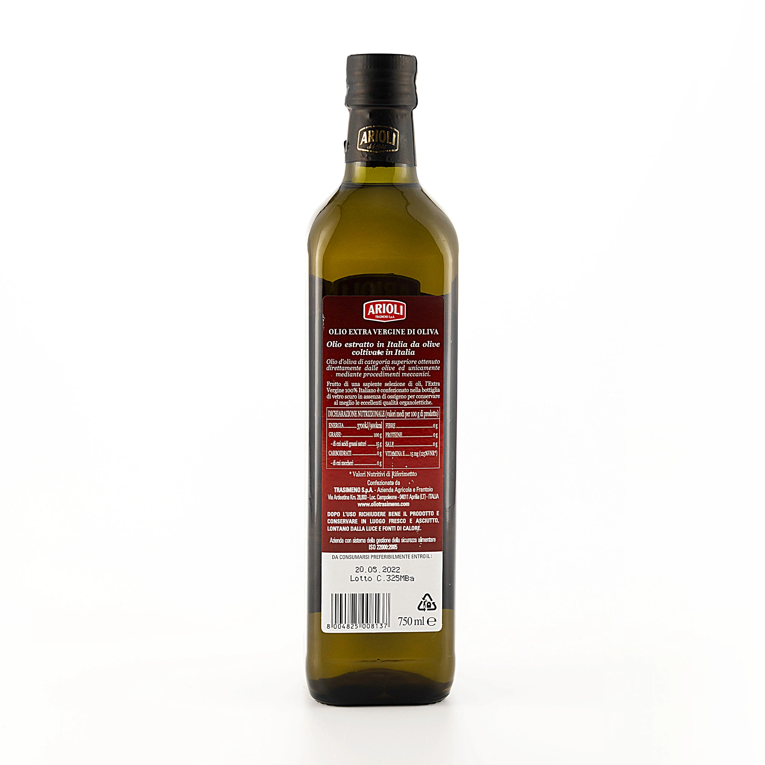 Top Quality Extra Virgin Olive Oil ARIOLI SELEZIONE for dressing 75cl.