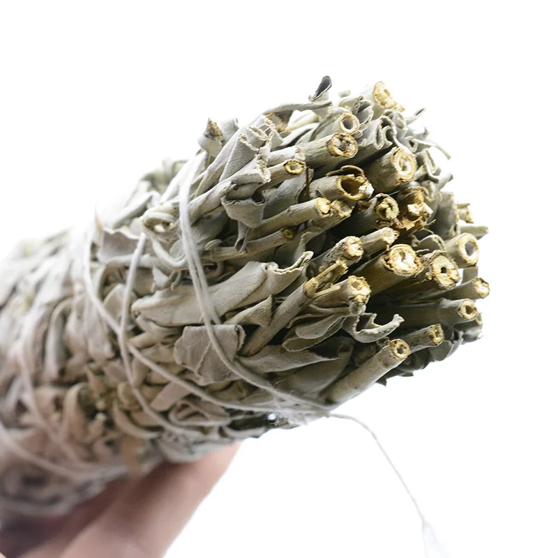 
cheap Wholesale californian white sage smudge with petals incense dried leaf bundles stick 