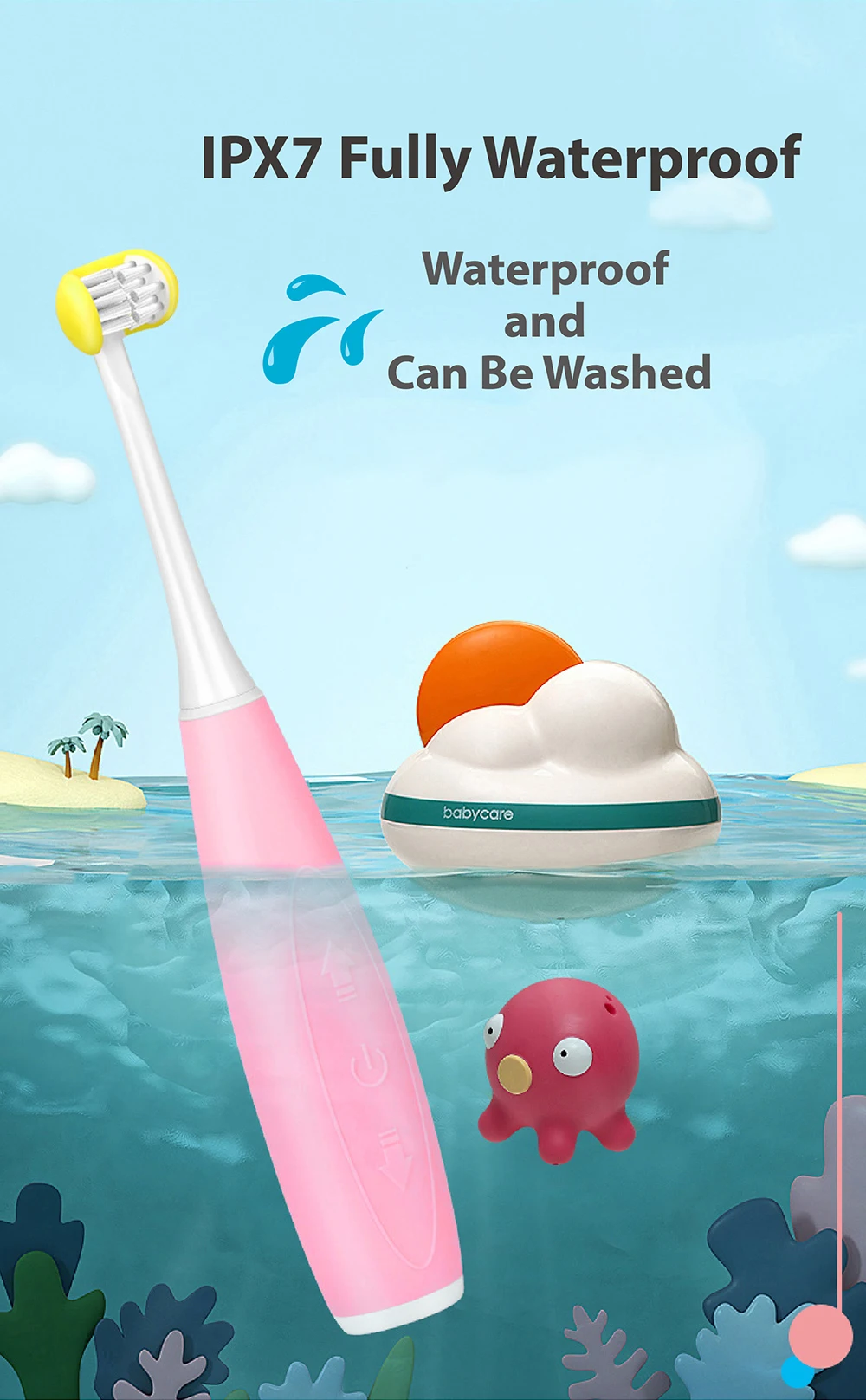 Ультразвуковая электрическая зубная щетка для детей