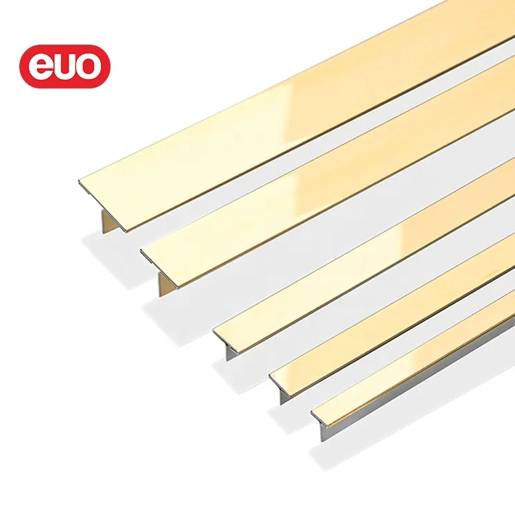 euo 6mm colorful titanium finish metal tile trimming stainless steel decorative profile metal wall strip