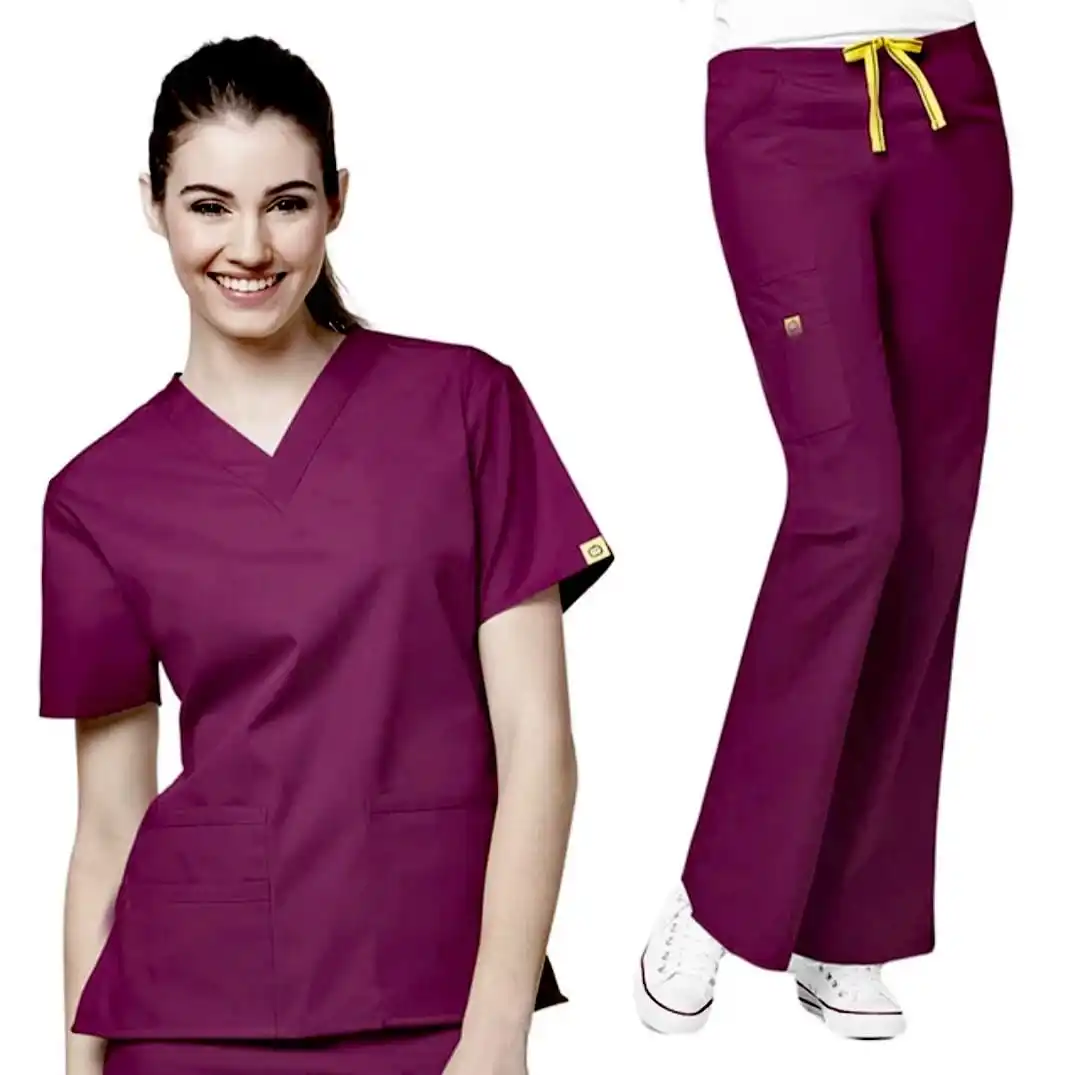 Unisex Hospital Uniform Stylish Medical Scrubs Nursing Uniforms Hospital Scrub Tops And Pants Uniform