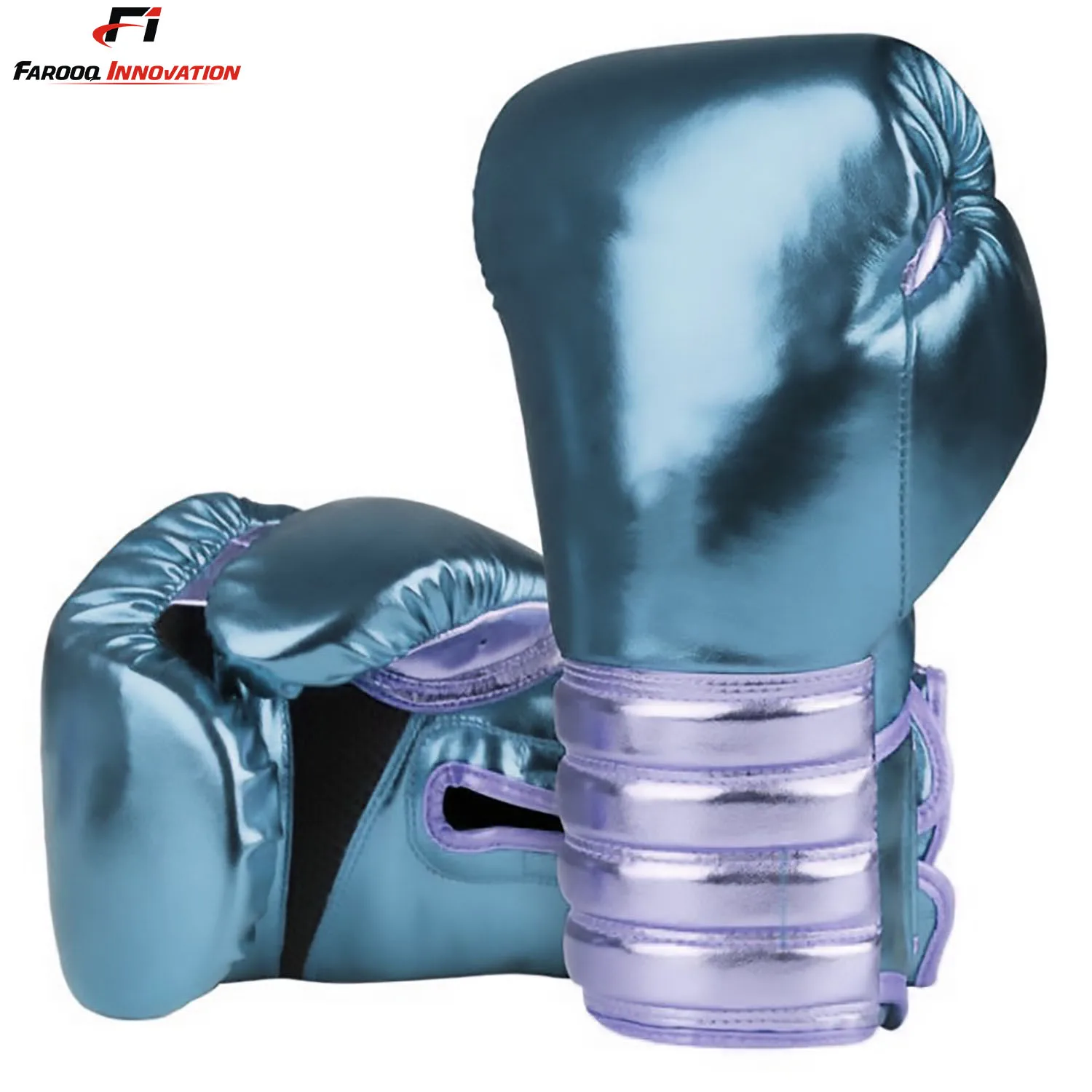 Боксерские перчатки из блестящей искусственной кожи с двойной плотностью для мужчин и женщин