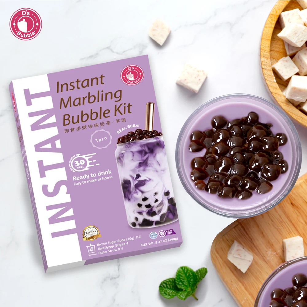 Wholesale Marbling Instant Boba Pearls Tapioca Ball DIY Home Kit