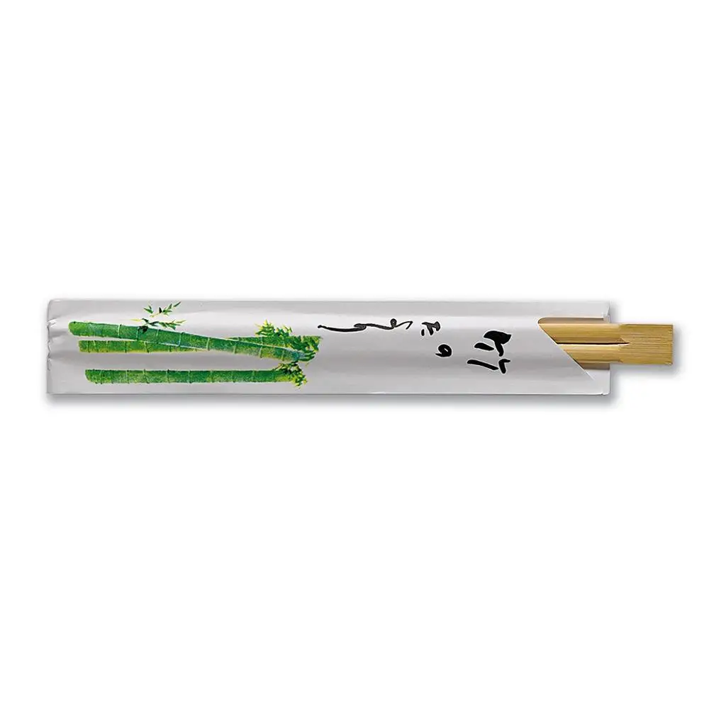 Disposable Wrapped Bamboo Chopsticks with paper cover