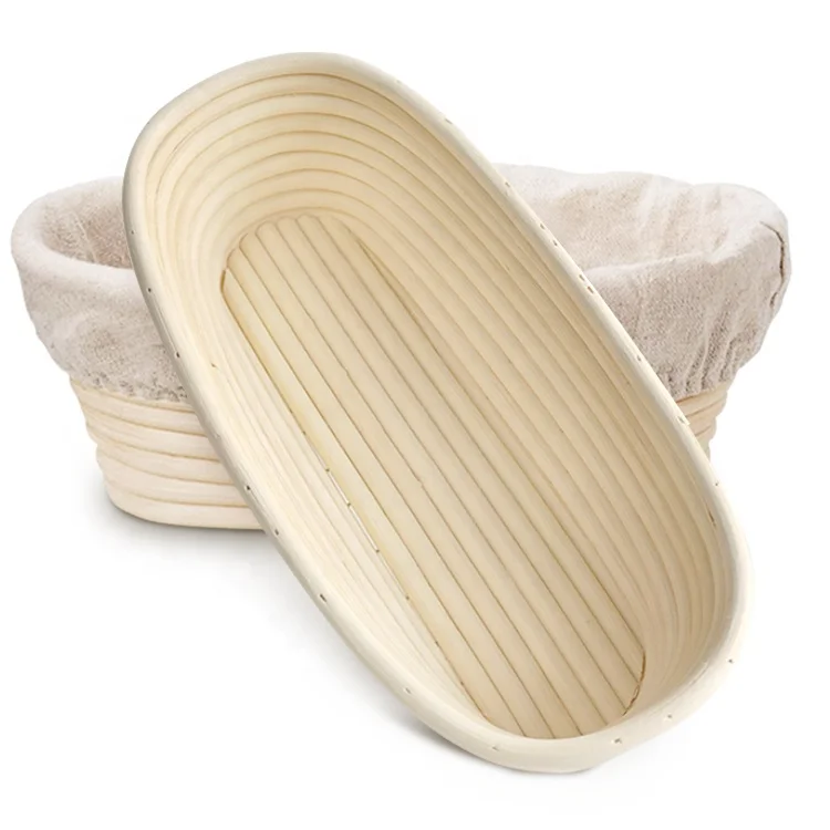 Bakeware Handmade Indonesian Rattan Brotform Bread Proofing Bannetons Basket Oval