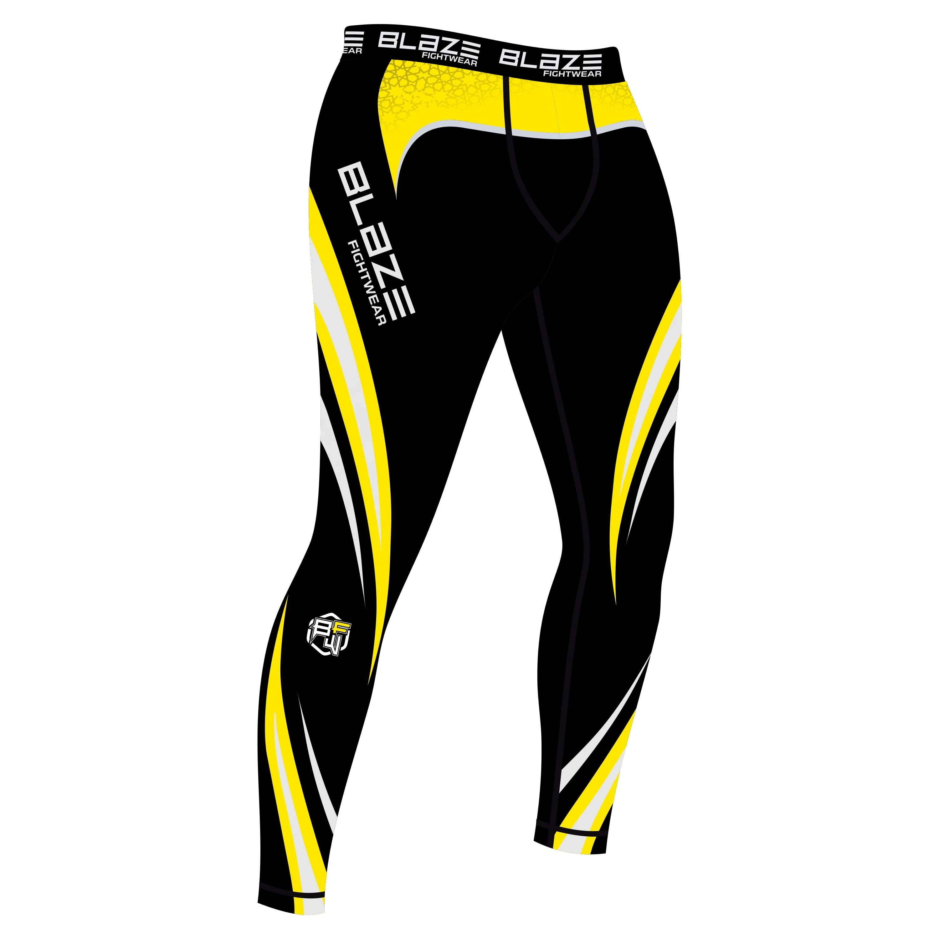 Design your own 100% Polyester Streachable fabric Mens Leggings Running Compression Gym Yoga Pants