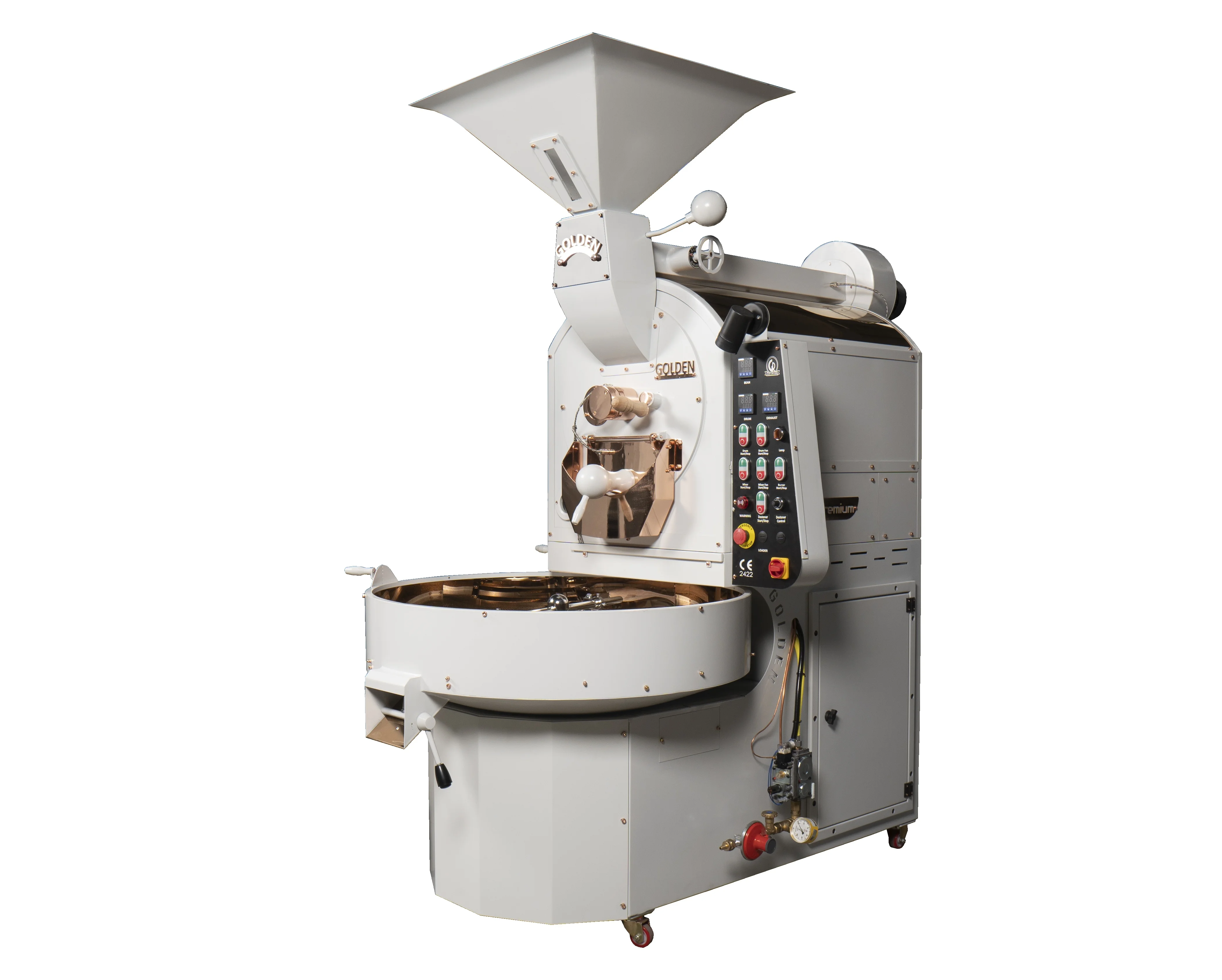 
GR20 Golden Cocoa Roaster Commercial 20KG Batch Capacity Industrial Cocoa Roaster Machine LPG/Propan/Natural Gas 
