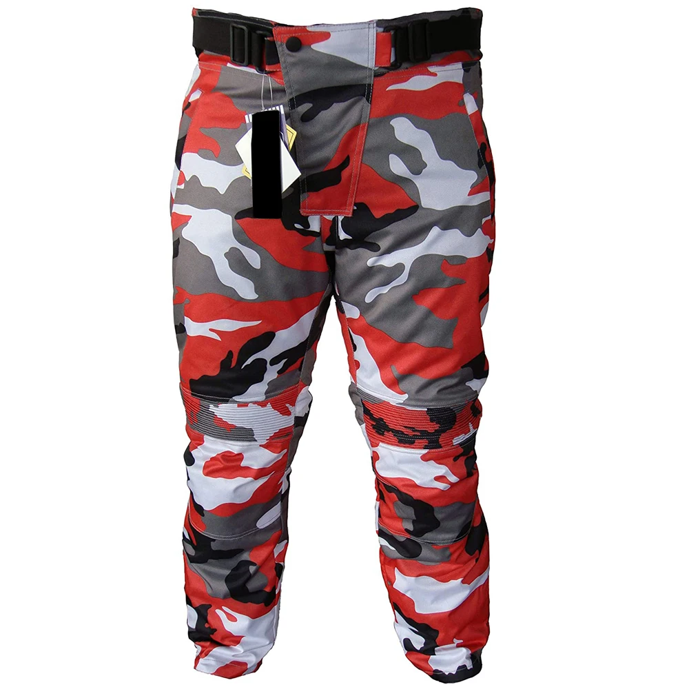 
Custom Motorcycle Waterproof Cordura Textile red camo Motorbike / Motorcycle racing jacket pants 