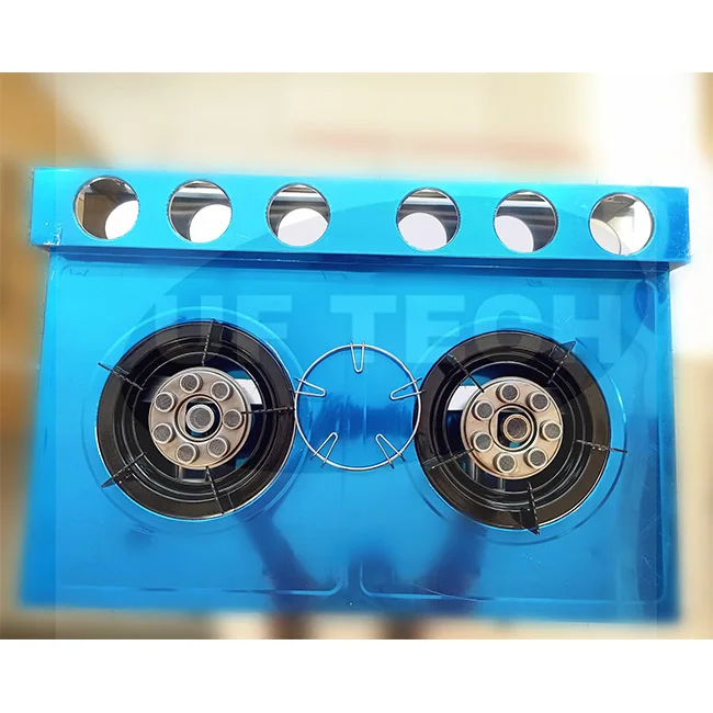 Горячая Распродажа двойная горелка из нержавеющей стали стоячая газовая плита 8 струйная газовый источник питания с 1 годом