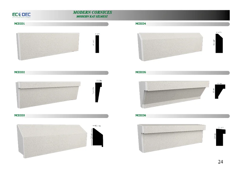 Modern Cornices Exterior EPS Mouldings MCECO8