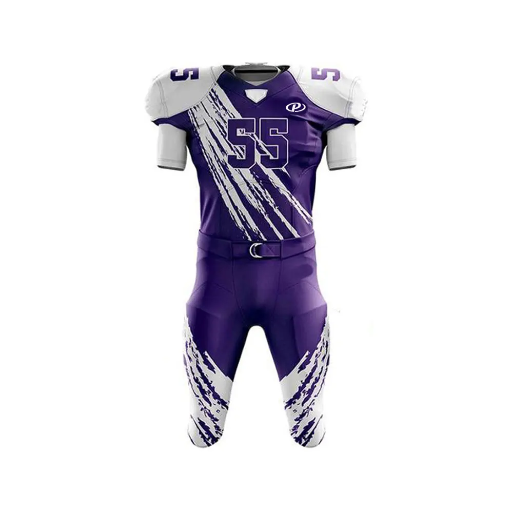 Wholesale Unique Quality Customized American Football Uniform / Team 100% polyester American Football Uniform