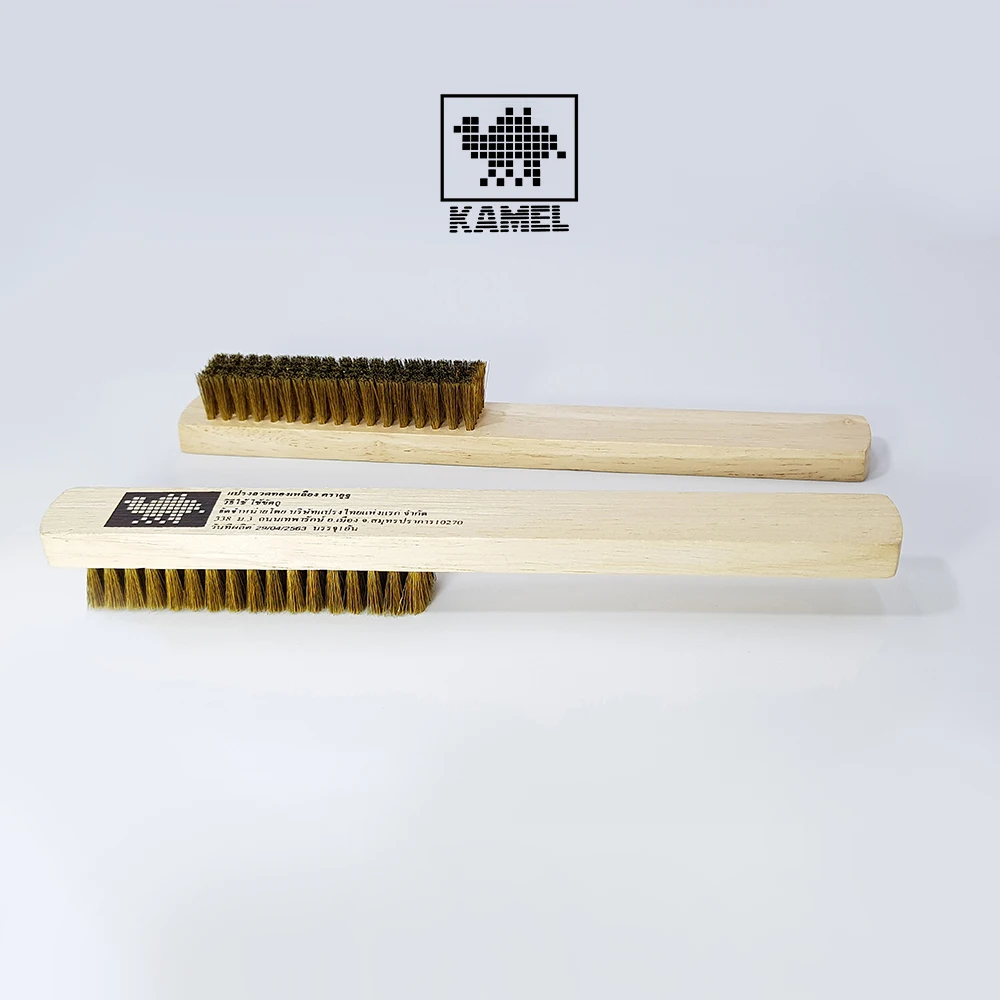 New Industrial Brush Kamel 5 Row Brass Wire Wooden Brush for Heavy Duty Cleaning High Quality
