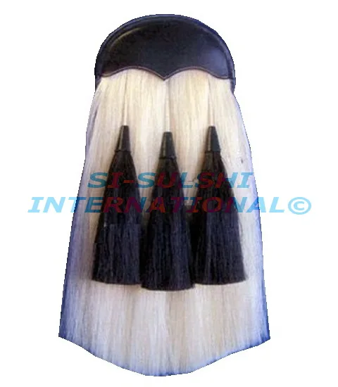 SI - 79 NEW YORK CIVIL WAR LEATHER LONG HORSE HAIR SPORRAN
