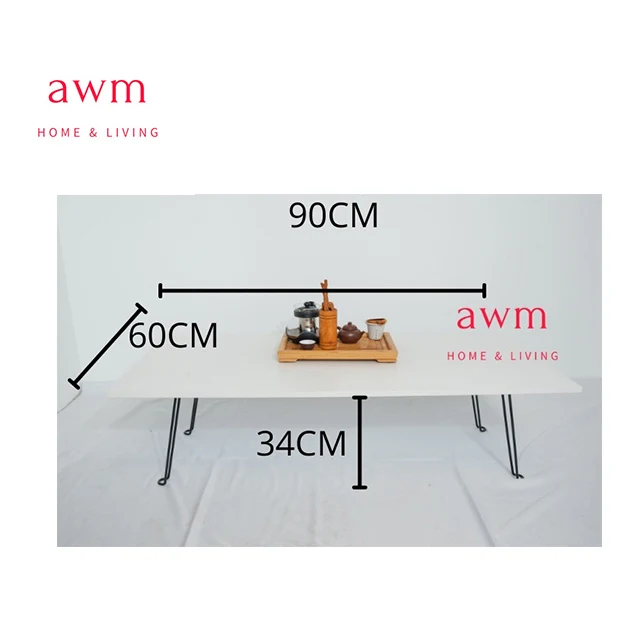 Недорогой долговечный портативный низкий стол белого цвета в японском стиле стол со складными ножками для небольших встреч