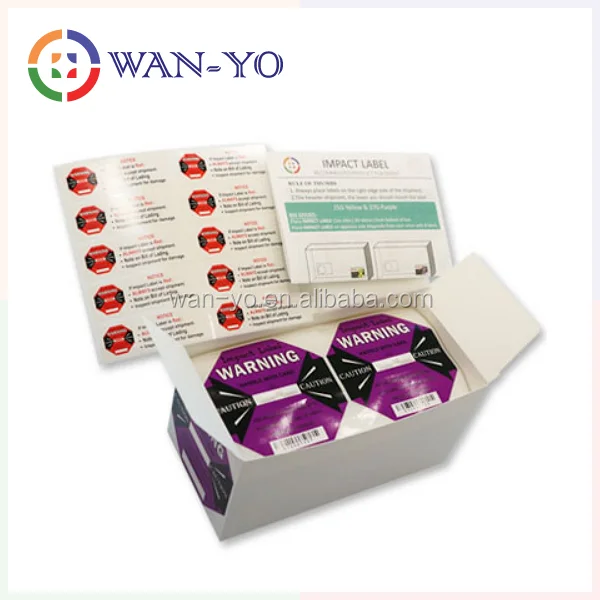 Shockwatcher Indicator 37G - Impact Indicator Warning Sticker By WAN-YO Manufacturer in Taiwan
