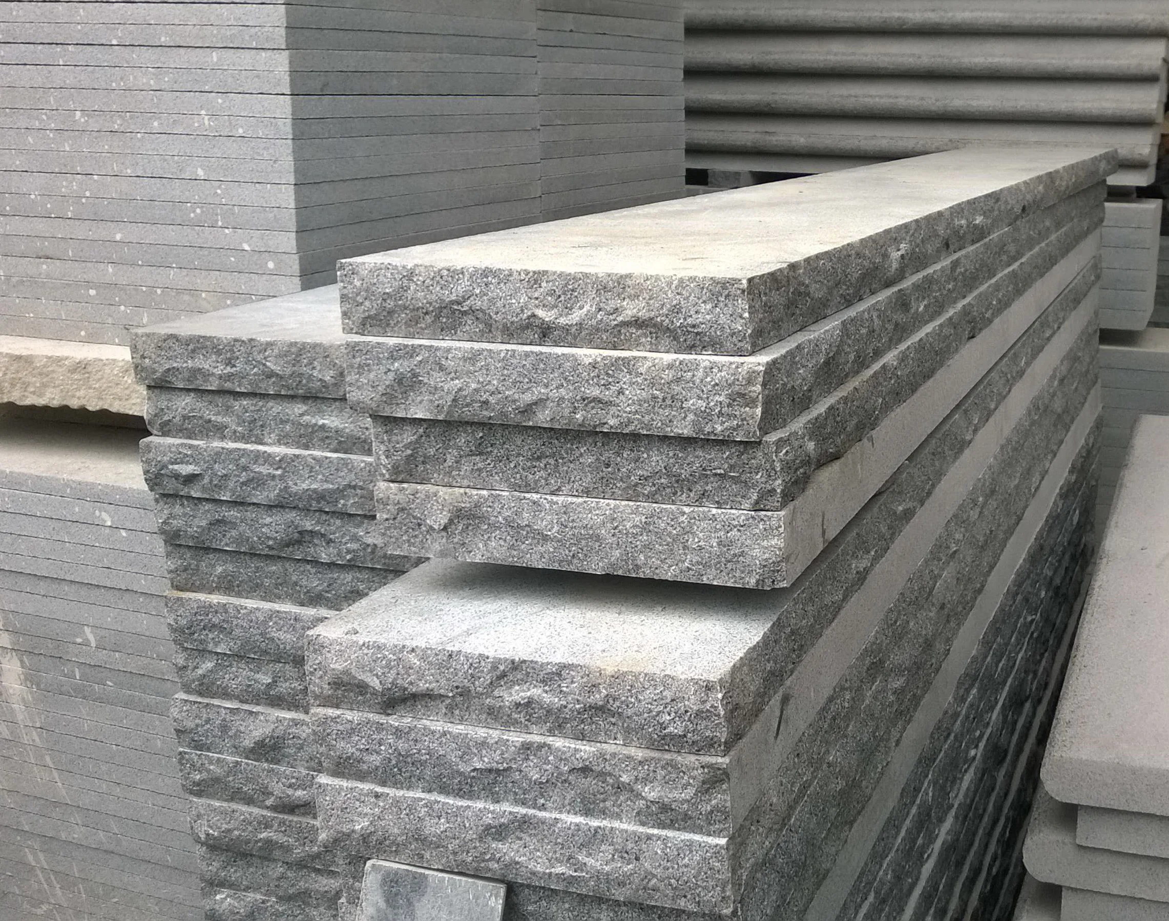 Cheap Factory Price Thermal Surface Natrual Rock Edges G654 Blue Mist Granite Treads Steps