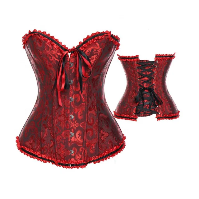 Genuine Quality Lace Up Vintage Corset Available For Women In Bright Multi Colors In Reasonable Prices