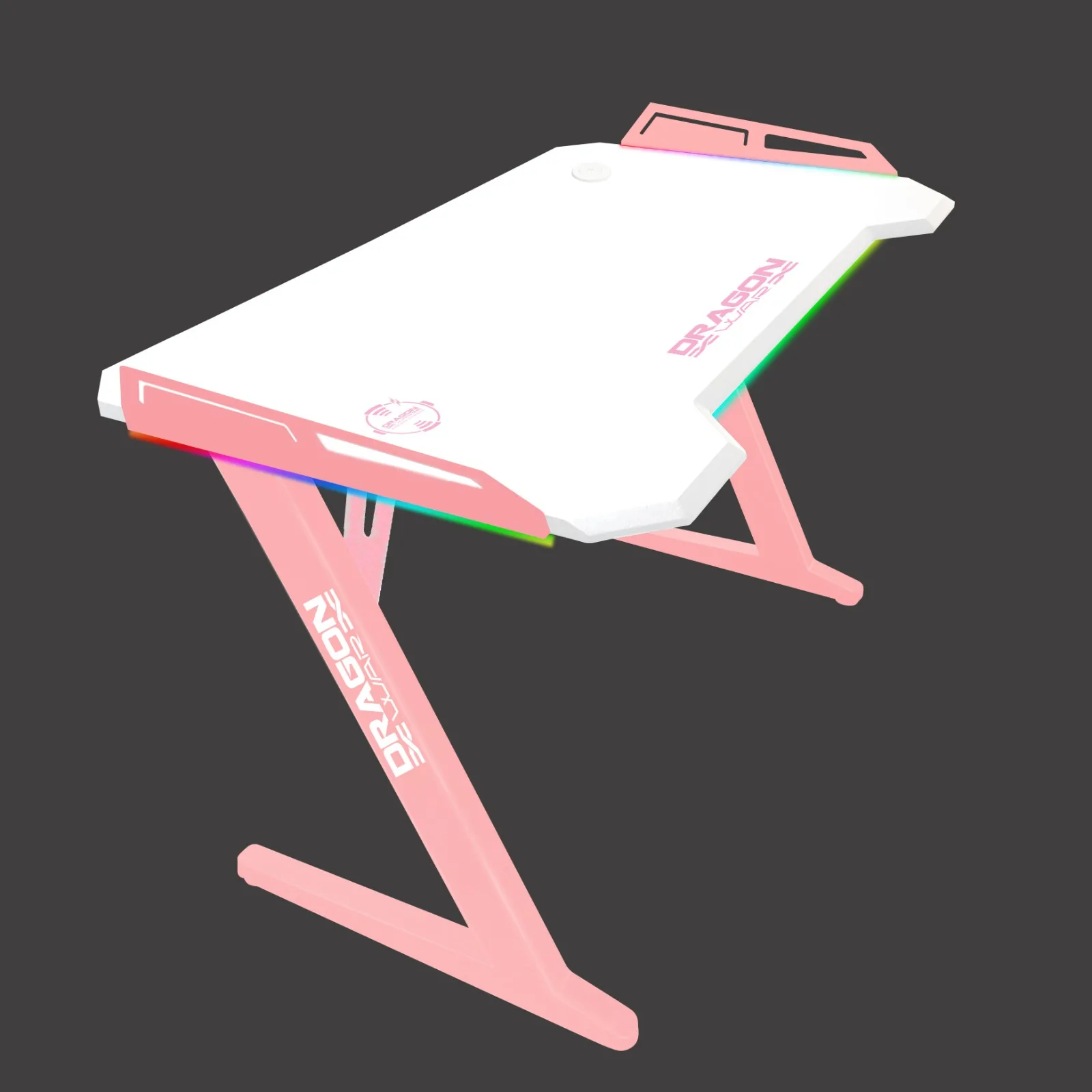 Современный стиль розовый цвет влюбленный белый комбинированный игровой стол в стиле девушки с беспроводным зарядным устройством