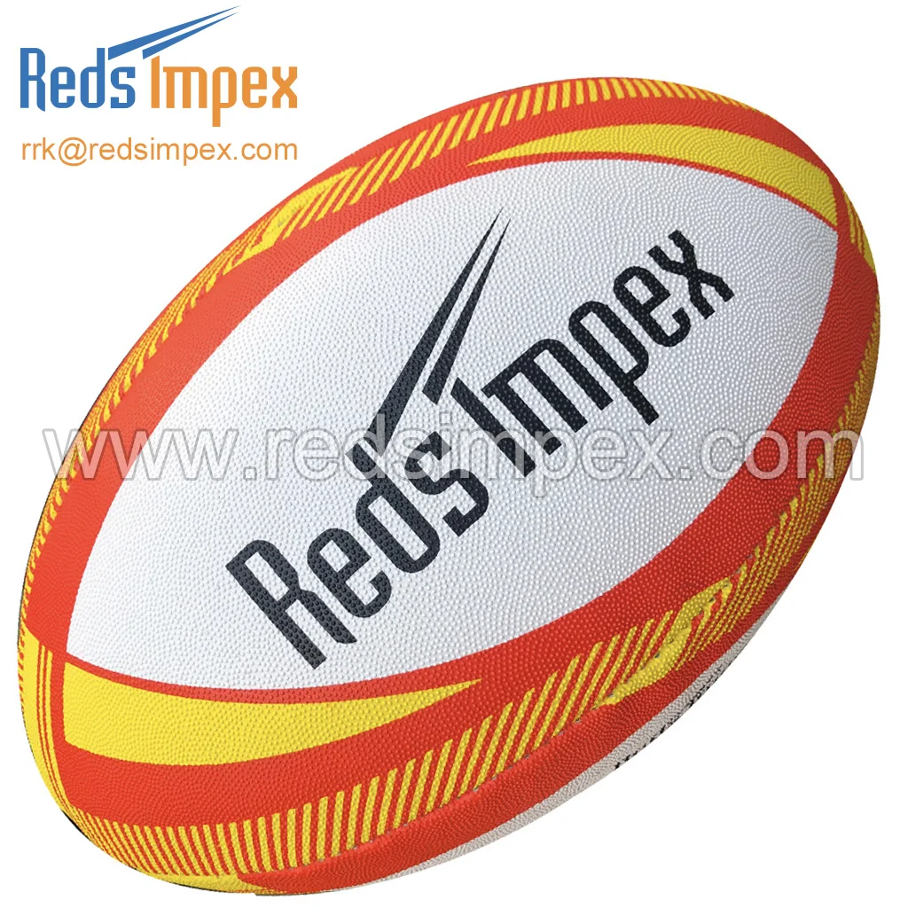 Customizable Size 5 Rugby Ball Durable Soft Rubber Various Colors with 100% Logo Printing New Trainer
