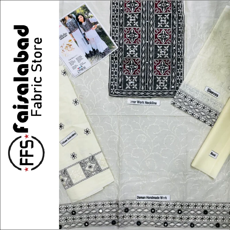  Нетканый/прошитый пакистанский сальвар камиз с зеркальной кружевной вышивкой ткань для газона костюмы детей