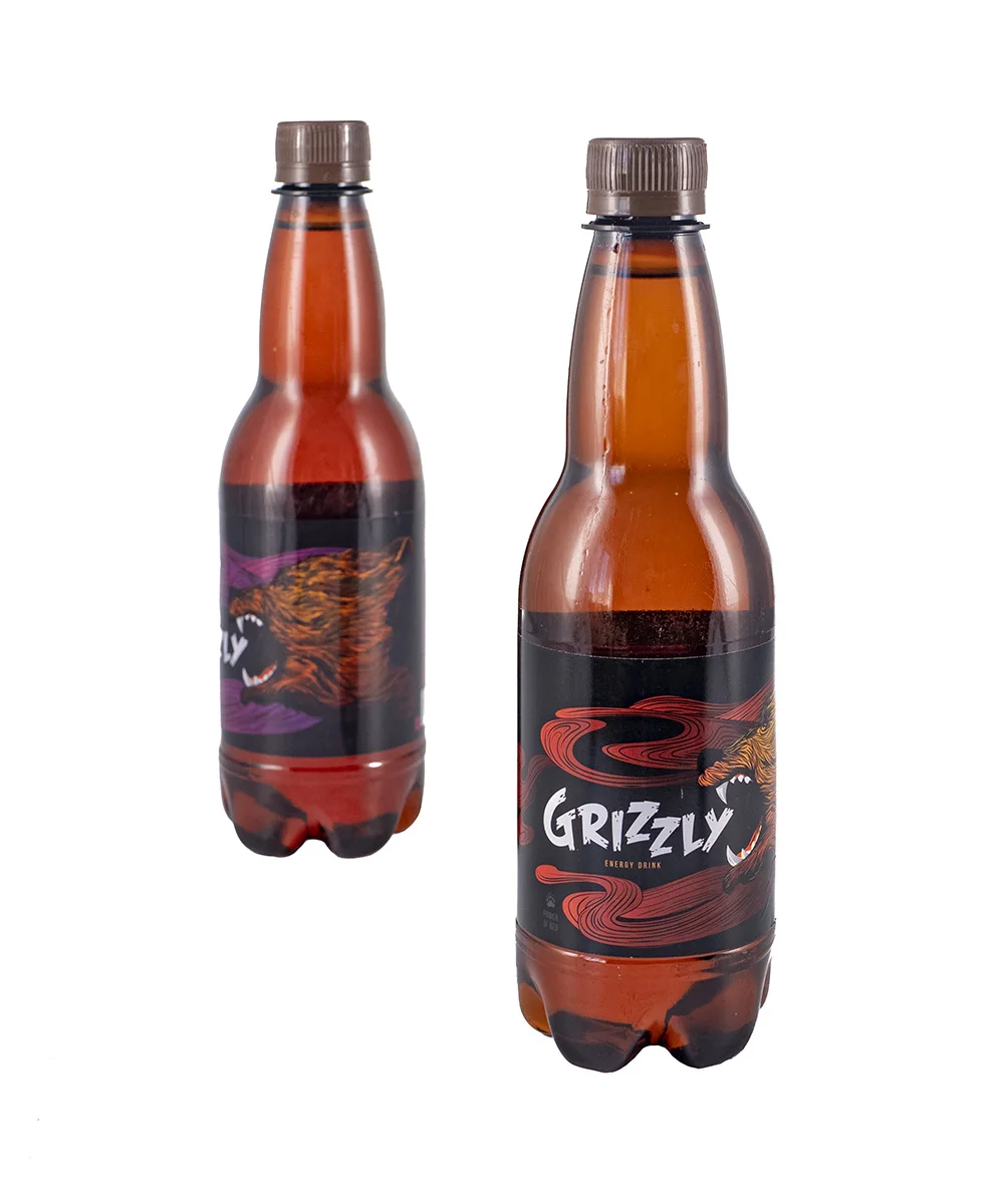 Безалкогольный энергетический напиток «гризли» 0,5 л, тоник газированный
