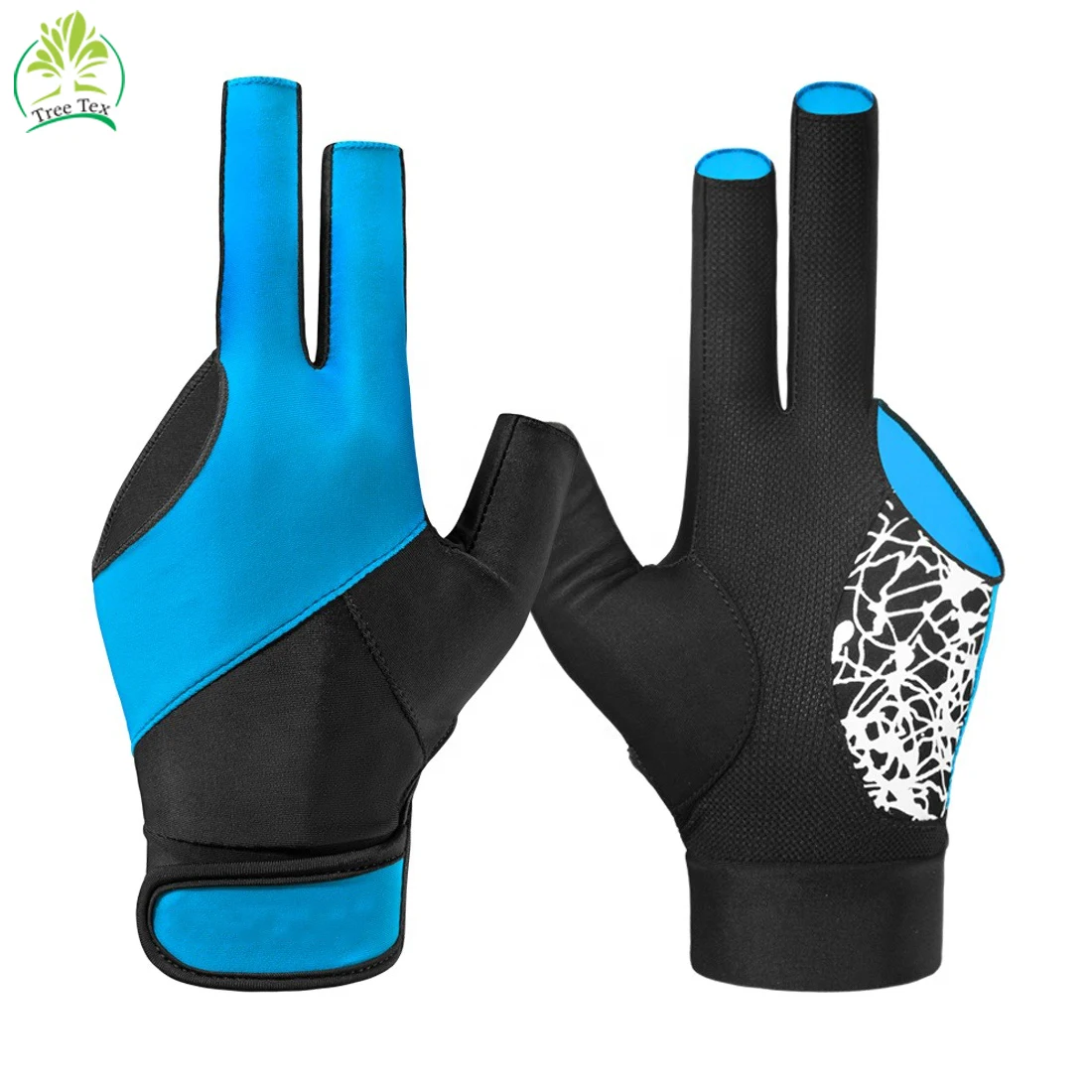 Factory Washable Billiards Shooter Snooker Glove Left Hand Open 3 Finger Pool Cue Glove For Men Woman