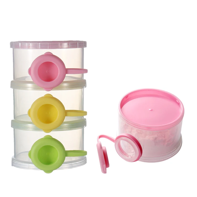 Hot-selling bpa-free 120ML 3 layers side open baby milk powder container food storage box