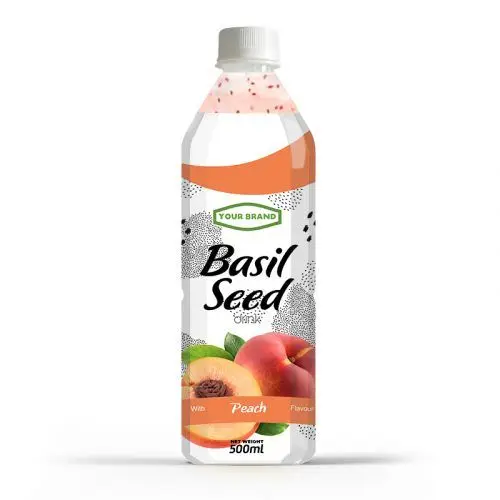 Hot Sale Vietnam Leading Beverage Leading Company Cocktail Fruit Basil Seed Juice Drink 500ml PET bottle