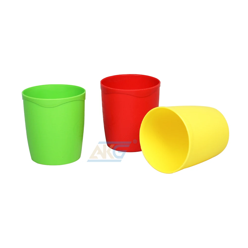 
Picnic Colourful Plastic Glass for Picnic, School Kids Milk Glass Without Lid and Handgrip 