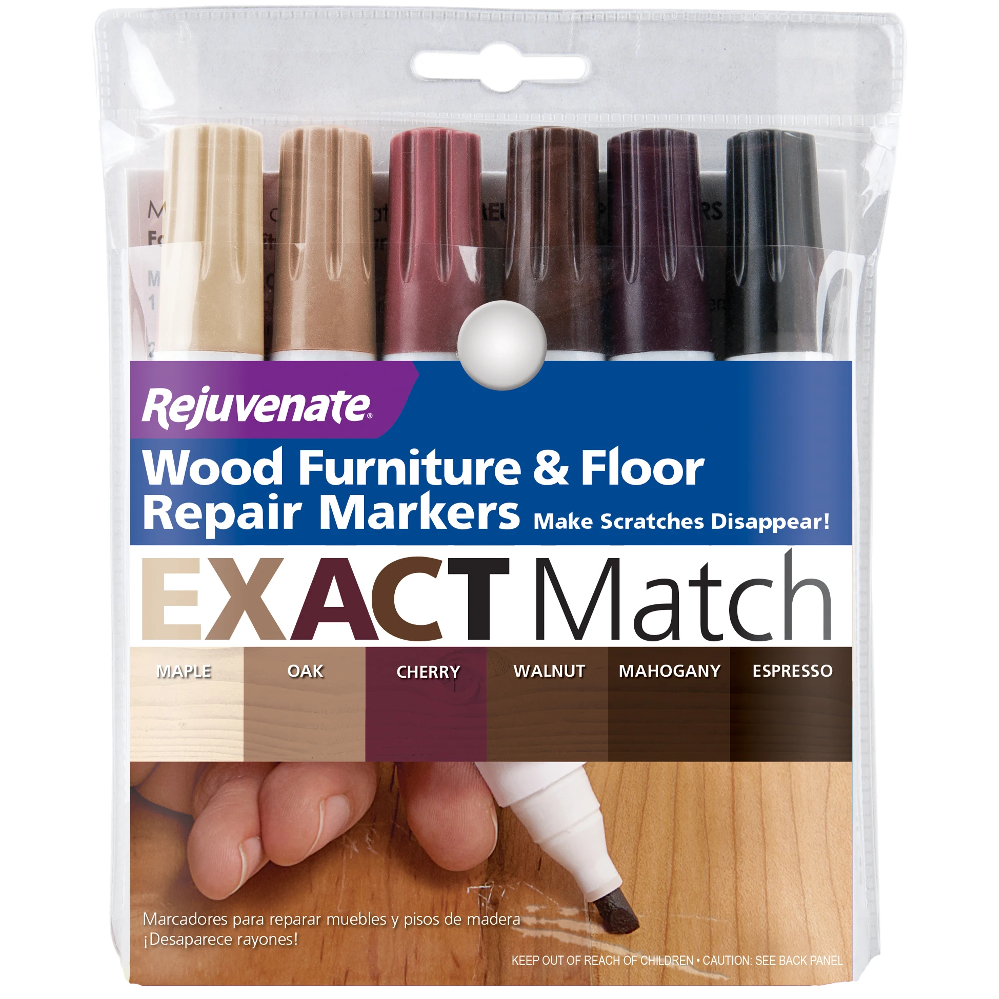 Wood Craft White & Grey Fill Scratches Scuff Rejuvenate Wood Repair Markers For Furniture & Floors 6 Pieces Per Pack