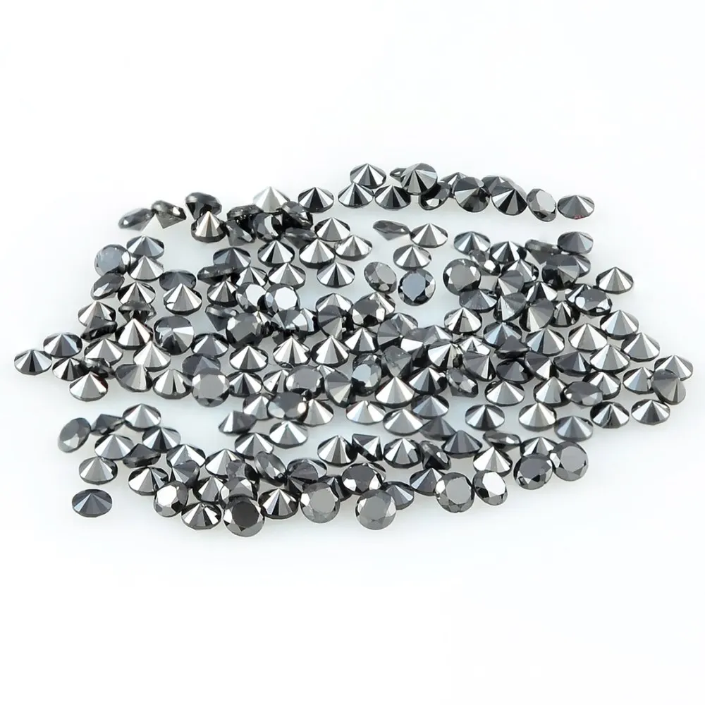 1.5 mm to 2.00 mm Size Finest Quality Black Diamonds Round Shape 1 carat black diamond price loose black Diamonds