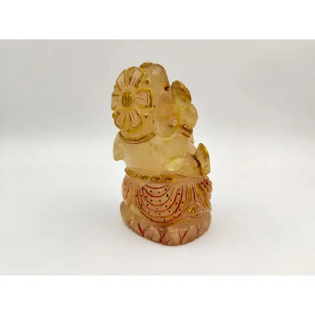 Rose Quartz Painting Ganesh Decorative Hindu God Crafts Resin God Ganesh Statue for sale at wholesale price