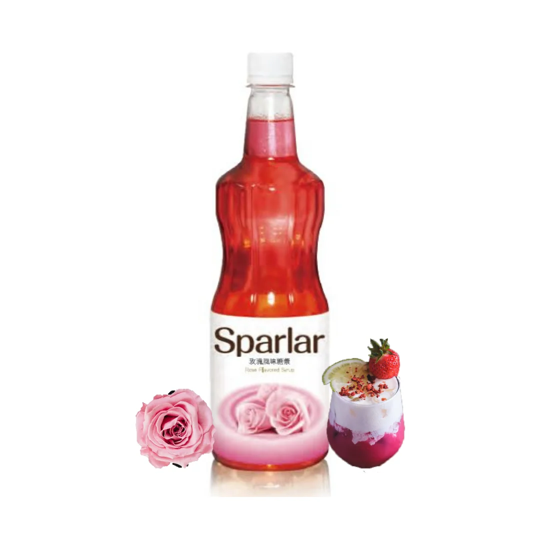 LMC Taiwan Supplier Sparlar Syrup Concentrate Rose Flavored Syrup For Coffee Bubble Tea