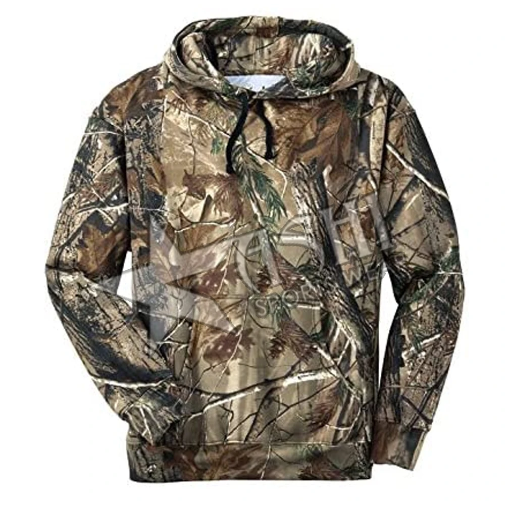 Custom 3D Waterproof Camouflage Polyester Hoodie for Men and Women for Outdoor Hunting Fishing Camping