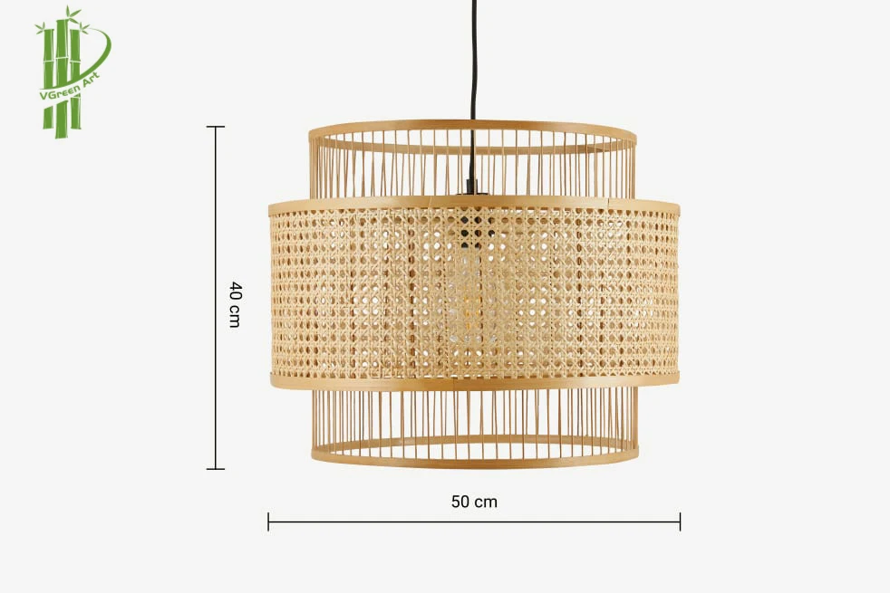 Modern Bamboo Art Chandelier Dining Room Bamboo Lantern Pendant Light Bedroom Cafe Vintage Hang Lamp 2022
