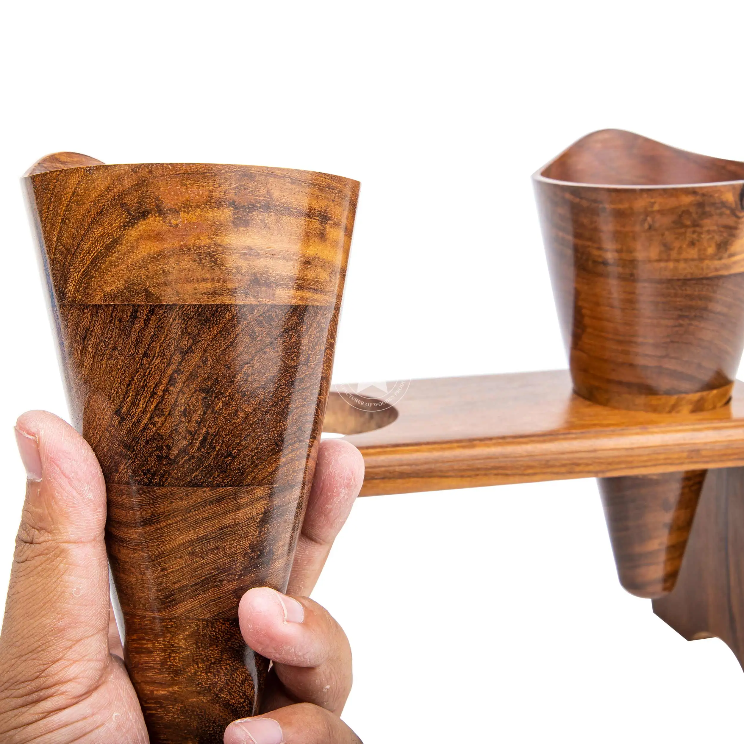 Деревянный держатель для салфеток в форме конуса ресторана кухни деревянный салфеток/держатель